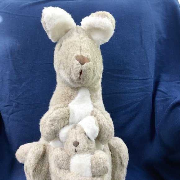 ALRESFORD vintage kangaroo plush - 16" gray mom & baby joey stuffed animals UK - Picture 4 of 15